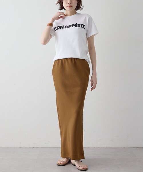 Drawing Numbers(ドローイング ナンバーズ)の「【Drawing Numbers】ボナペティプリントTシャツ(Tシャツ/カットソー・レディース・ホワイト/ブラウン・38)」の7枚目の写真