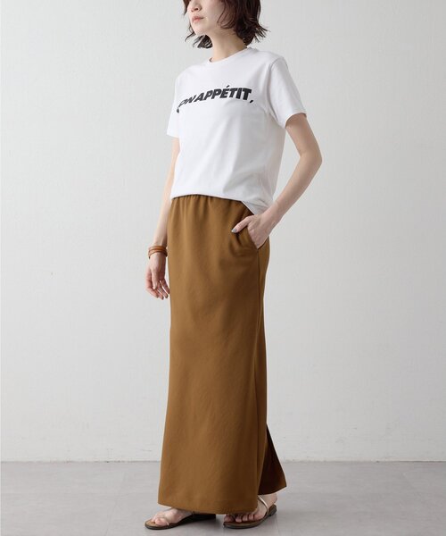 Drawing Numbers(ドローイング ナンバーズ)の「【Drawing Numbers】ボナペティプリントTシャツ(Tシャツ/カットソー・レディース・ホワイト/ブラウン・38)」の8枚目の写真