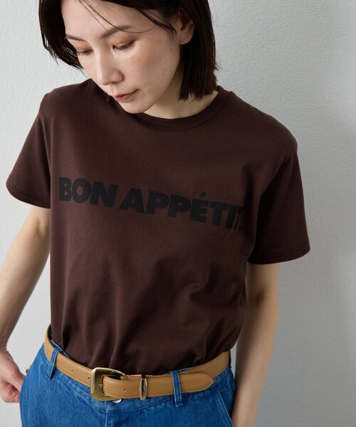 Drawing Numbers(ドローイング ナンバーズ)の「【Drawing Numbers】ボナペティプリントTシャツ(Tシャツ/カットソー・レディース・ホワイト/ブラウン・38)」の18枚目の写真