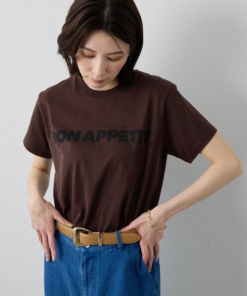 Drawing Numbers(ドローイング ナンバーズ)の「【Drawing Numbers】ボナペティプリントTシャツ(Tシャツ/カットソー・レディース・ホワイト/ブラウン・38)」の19枚目の写真