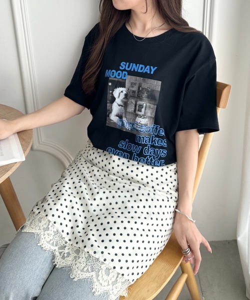 CLEA(クレア)の「グラフィック半袖Tシャツ(Tシャツ/カットソー・レディース・その他2/その他7/その他8/その他1/その他5/その他4/その他3/その他6/その他9/その他10・FREE)」の4枚目の写真