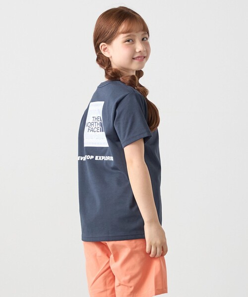 SHIPS any（シップス エニィ）の「THE NORTH FACE: スクエア バンダナ  バックプリント ロゴ Tシャツ 26SS<KIDS>（Tシャツ/カットソー・キッズ・ブラック/ホワイト/ネイビー・130/140/16/150）」の3枚目の写真