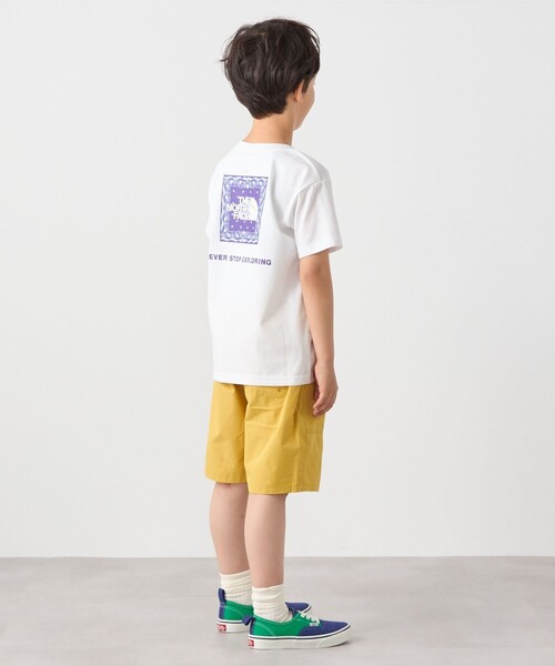SHIPS any（シップス エニィ）の「THE NORTH FACE: スクエア バンダナ  バックプリント ロゴ Tシャツ 26SS<KIDS>（Tシャツ/カットソー・キッズ・ブラック/ホワイト/ネイビー・130/140/16/150）」の6枚目の写真