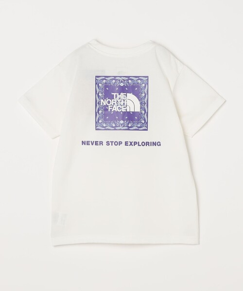 SHIPS any（シップス エニィ）の「THE NORTH FACE: スクエア バンダナ  バックプリント ロゴ Tシャツ 26SS<KIDS>（Tシャツ/カットソー・キッズ・ブラック/ホワイト/ネイビー・130/140/16/150）」の15枚目の写真