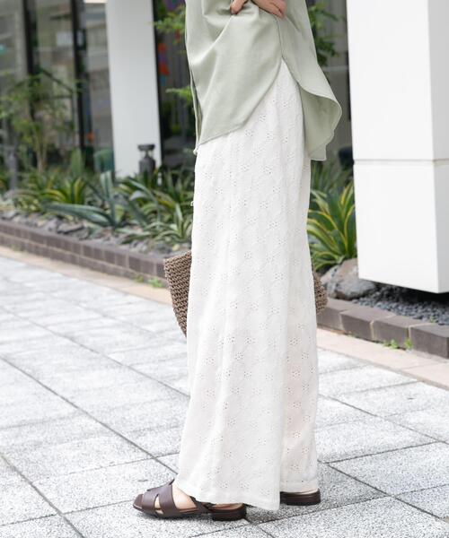 ITEMS URBANRESEARCH（アイテムズ アーバンリサーチ）の「ストレッチレースイージーパンツ（その他パンツ・レディース・ブラウン/ブラック/ホワイト系その他・FREE）」の14枚目の写真