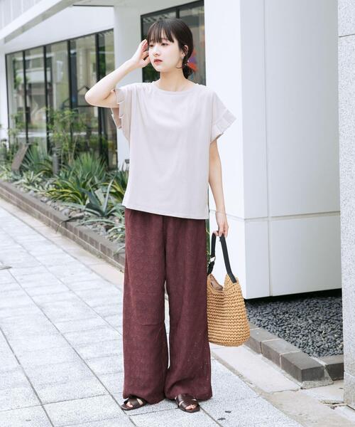 ITEMS URBANRESEARCH（アイテムズ アーバンリサーチ）の「ストレッチレースイージーパンツ（その他パンツ・レディース・ブラウン/ブラック/ホワイト系その他・FREE）」の22枚目の写真