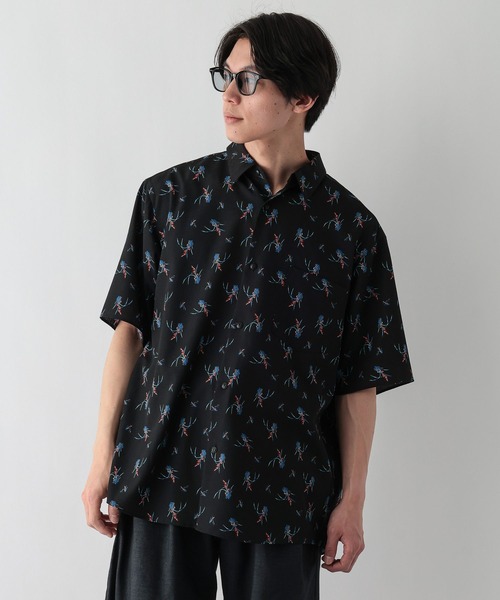 GLOBAL WORK（グローバルワーク）の「カイテキサマーシャツ/柄/638150（シャツ/ブラウス・メンズ・ブラック系1/ネイビー/ブラック系・X-LARGE/LARGE/MEDIUM/SMALL）」の3枚目の写真