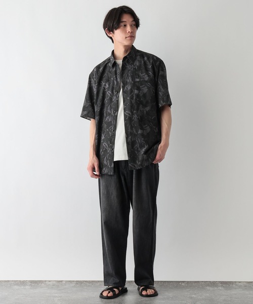 GLOBAL WORK（グローバルワーク）の「カイテキサマーシャツ/柄/638150（シャツ/ブラウス・メンズ・ブラック系1/ネイビー/ブラック系・X-LARGE/LARGE/MEDIUM/SMALL）」の6枚目の写真