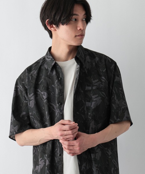 GLOBAL WORK（グローバルワーク）の「カイテキサマーシャツ/柄/638150（シャツ/ブラウス・メンズ・ブラック系1/ネイビー/ブラック系・X-LARGE/LARGE/MEDIUM/SMALL）」の9枚目の写真