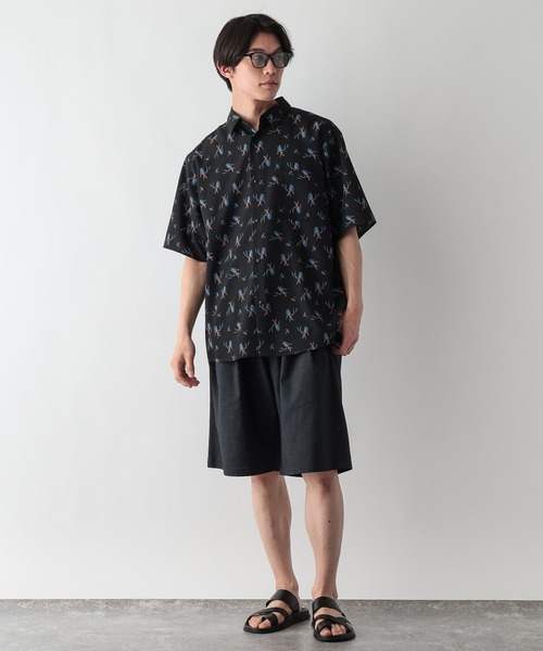 GLOBAL WORK（グローバルワーク）の「カイテキサマーシャツ/柄/638150（シャツ/ブラウス・メンズ・ブラック系1/ネイビー/ブラック系・X-LARGE/LARGE/MEDIUM/SMALL）」の16枚目の写真