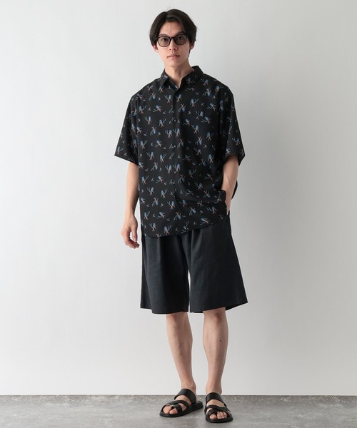GLOBAL WORK（グローバルワーク）の「カイテキサマーシャツ/柄/638150（シャツ/ブラウス・メンズ・ブラック系1/ネイビー/ブラック系・X-LARGE/LARGE/MEDIUM/SMALL）」の17枚目の写真