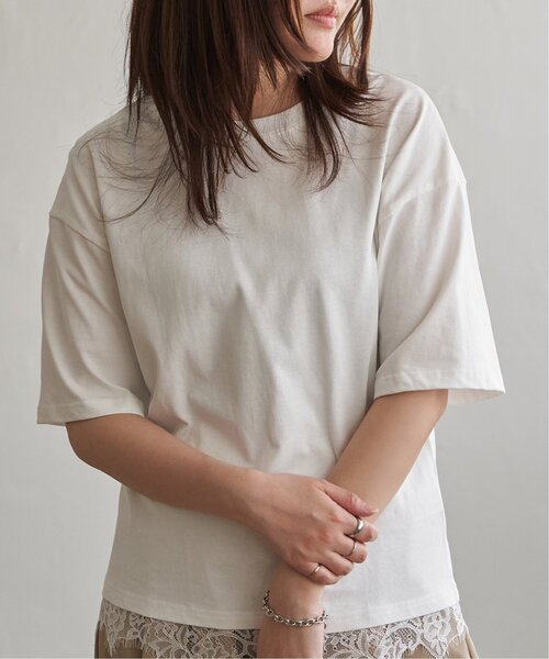 VENCEEXCHANGE（ヴァンスエクスチェンジ）の「裾レースレイヤード風Tシャツ（Tシャツ/カットソー・レディース・ブラウン/ブラック/アイボリー/オフホワイト・FREE）」の17枚目の写真