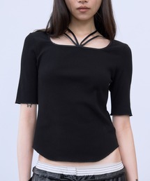 セール】NOTCH DESIGN TERECO RIB TOPS / ノッチデザインテレコリブ