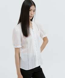 Madeleine Lace Cotton Blouse (ivory)