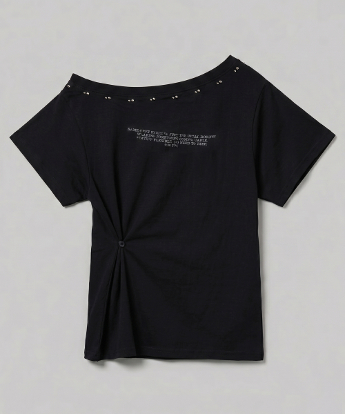 CHICKS(チックス)の「スタッドラインアップグラフィックワンショルダー半袖ホワイト(Tシャツ/カットソー・レディース・ホワイト・ONE SIZE)」の6枚目の写真