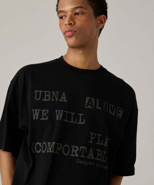 URBANAGE(アーバンエイジ)の「ALIVE オーバー半袖ブラック(Tシャツ/カットソー・レディース・その他・MEDIUM/LARGE)」の20枚目の写真