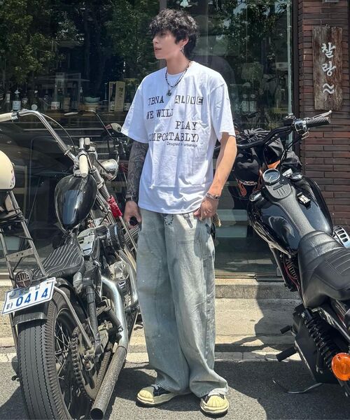 URBANAGE(アーバンエイジ)の「ALIVE オーバー半袖ブラック(Tシャツ/カットソー・レディース・その他・MEDIUM/LARGE)」の4枚目の写真