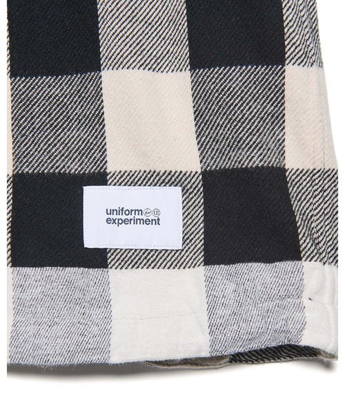 uniform experiment(ユニフォームエクスペリメント)の「LINE FLANNEL CHECK DRAWCORD SHIRT(シャツ/ブラウス・メンズ・ブルー/ブラック・3/4/1/2/5)」の7枚目の写真
