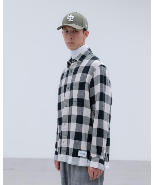 uniform experiment(ユニフォームエクスペリメント)の「LINE FLANNEL CHECK DRAWCORD SHIRT(シャツ/ブラウス・メンズ・ブルー/ブラック・3/4/1/2/5)」の3枚目の写真