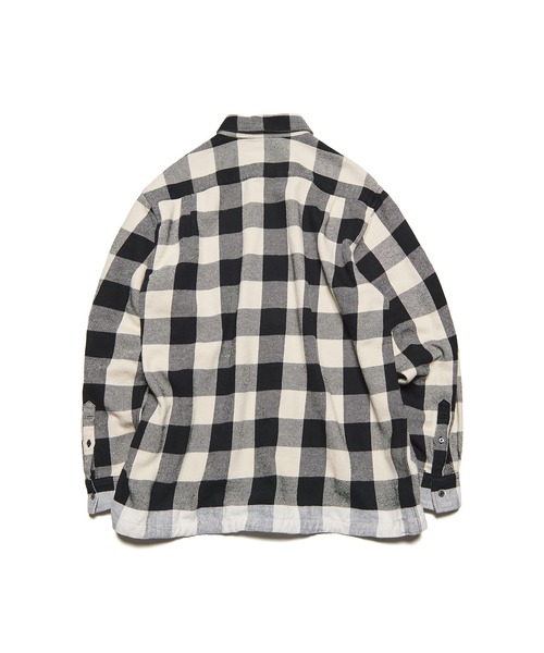 uniform experiment(ユニフォームエクスペリメント)の「LINE FLANNEL CHECK DRAWCORD SHIRT(シャツ/ブラウス・メンズ・ブルー/ブラック・3/4/1/2/5)」の5枚目の写真