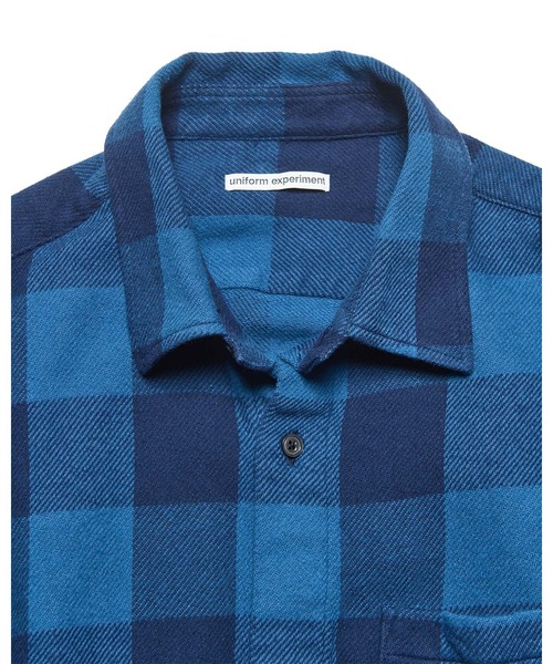 uniform experiment(ユニフォームエクスペリメント)の「LINE FLANNEL CHECK DRAWCORD SHIRT(シャツ/ブラウス・メンズ・ブルー/ブラック・3/4/1/2/5)」の11枚目の写真