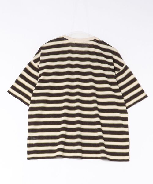 Eddie Bauer(エディーバウアー)の「リラックス 半袖 ボーダーTシャツ(Tシャツ/カットソー・レディース・ダークブラウン/オレンジ系/グリーン・L/M/XL/S)」の21枚目の写真