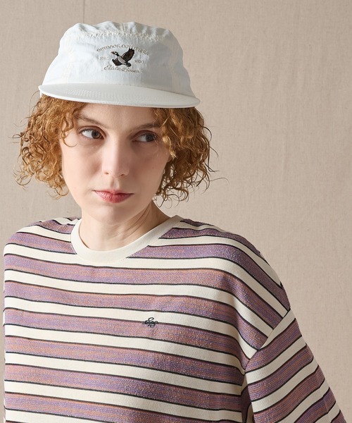 Eddie Bauer(エディーバウアー)の「リラックス 半袖 ボーダーTシャツ(Tシャツ/カットソー・レディース・ダークブラウン/オレンジ系/グリーン・L/M/XL/S)」の9枚目の写真
