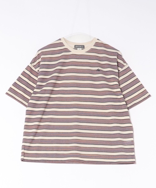 Eddie Bauer(エディーバウアー)の「リラックス 半袖 ボーダーTシャツ(Tシャツ/カットソー・レディース・ダークブラウン/オレンジ系/グリーン・L/M/XL/S)」の15枚目の写真