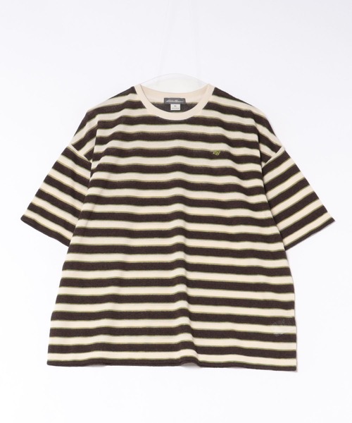 Eddie Bauer(エディーバウアー)の「リラックス 半袖 ボーダーTシャツ(Tシャツ/カットソー・レディース・ダークブラウン/オレンジ系/グリーン・L/M/XL/S)」の14枚目の写真
