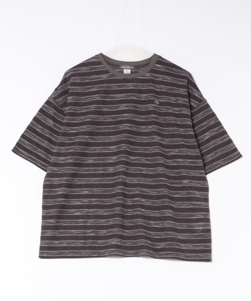 Eddie Bauer(エディーバウアー)の「リラックス 半袖 ボーダーTシャツ(Tシャツ/カットソー・レディース・ダークブラウン/オレンジ系/グリーン・L/M/XL/S)」の13枚目の写真