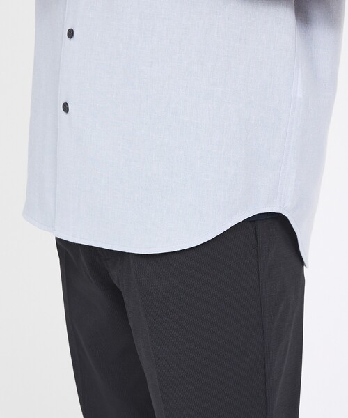 ABAHOUSE GRAY(アバハウスグレイ)の「【イージーケア】リネンブレンド バンドカラー シャツ(シャツ/ブラウス・メンズ・ホワイト/チャコールグレー/モスグリーン/サックスブルー/グレイッシュベージュ・46/50/48)」の11枚目の写真