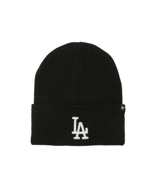 '47(フォーティーセブン)の「フォーティーセブン【’47】- ロサンゼルスドジャース キャップ【 Los Angeles Dodgers CUFF KNIT Haymaker BLACK 14858225 47A B-HYMKR12ACE-BKO】(ニットキャップ/ビーニー・メンズ・ブラック・ONE SIZE)」の1枚目の写真