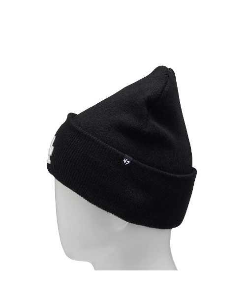 '47(フォーティーセブン)の「フォーティーセブン【’47】- ロサンゼルスドジャース キャップ【 Los Angeles Dodgers CUFF KNIT Haymaker BLACK 14858225 47A B-HYMKR12ACE-BKO】(ニットキャップ/ビーニー・メンズ・ブラック・ONE SIZE)」の2枚目の写真
