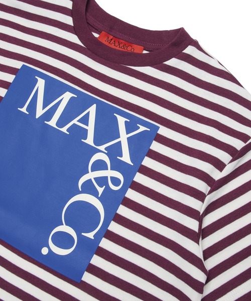 MAX&Co.(マックス アンド コー)の「Max&Co.(マックスアンドコー)Kids & Junior ブランドロゴ半袖ボーダーTシャツカットソー(Tシャツ/カットソー・キッズ・ホワイト×レッド/レッド・12Y/16Y/14Y)」の6枚目の写真
