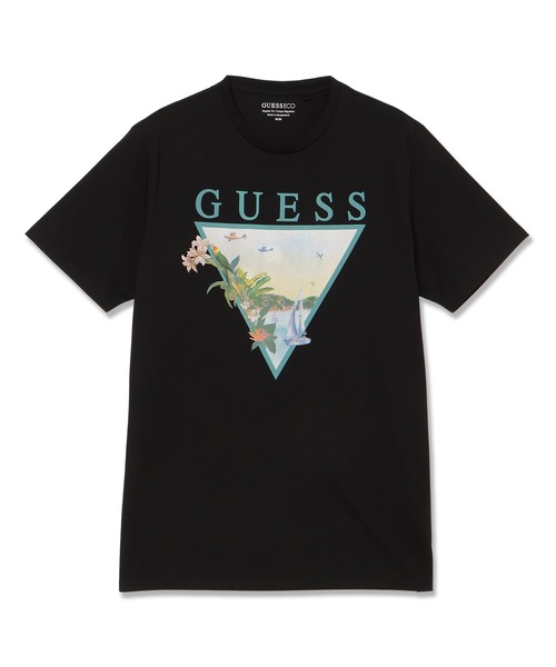 Guess(ゲス)の「SUNSET Triangle Tee(Tシャツ/カットソー・メンズ・ホワイト/ブラック・SMALL/MEDIUM/LARGE/X-LARGE/XX-LARGE)」の2枚目の写真