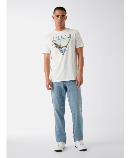 Guess(ゲス)の「SUNSET Triangle Tee(Tシャツ/カットソー・メンズ・ホワイト/ブラック・SMALL/MEDIUM/LARGE/X-LARGE/XX-LARGE)」の14枚目の写真