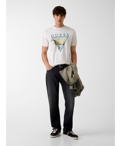 Guess(ゲス)の「SUNSET Triangle Tee(Tシャツ/カットソー・メンズ・ホワイト/ブラック・SMALL/MEDIUM/LARGE/X-LARGE/XX-LARGE)」の15枚目の写真