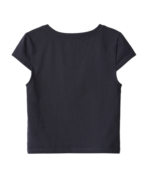 WOOALONG(ウアロン)の「Slim cotton square neck cap t-shirts - CHACOAL(Tシャツ/カットソー・レディース・チャコール・SMALL/MEDIUM)」の6枚目の写真
