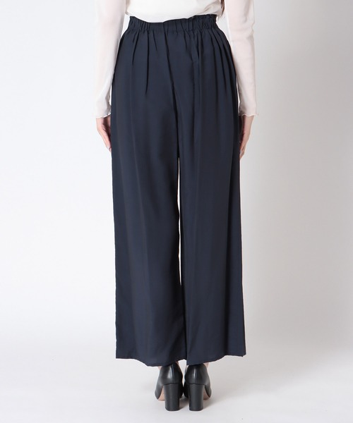 Jines（ジネス）の「テンセルナイロンワイドパンツ（スラックス・レディース・モカ/ネイビー/チャコールグレー・38）」の10枚目の写真