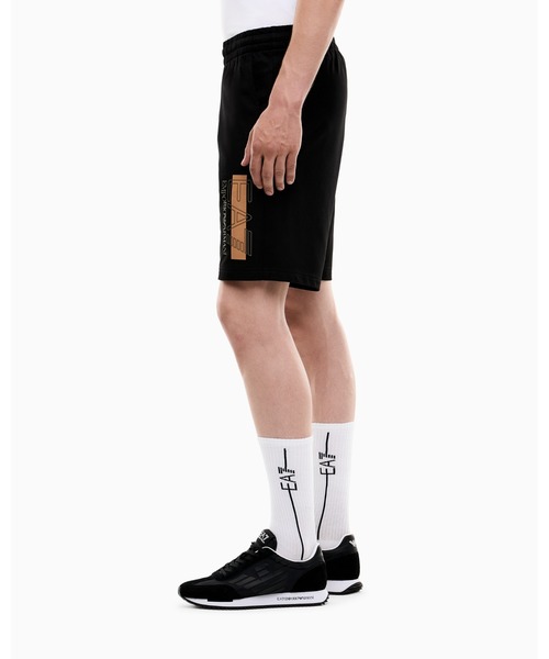 EMPORIO ARMANI EA7(エンポリオアルマーニイーエーセブン)の「<オンライン限定>【エンポリオ アルマーニ EA7】コットンジャージー ショーツ Visibility(その他パンツ・メンズ・ブラック・LARGE/X-SMALL/MEDIUM)」の4枚目の写真