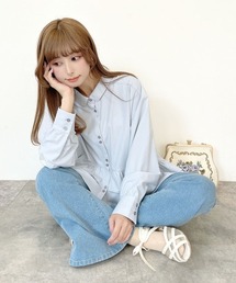 F i.n.t | 【UVカット】ラッフルヘムUVカットオーバーシャツ/fint フィント(シャツ/ブラウス)