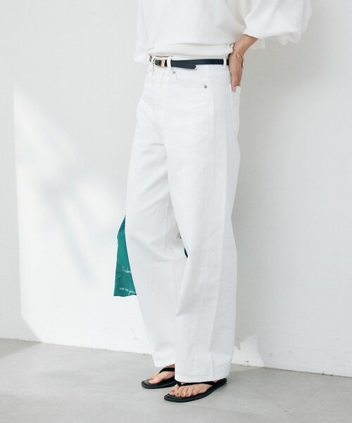 RIVE DROITE(リヴドロワ)の「【A・MONN】【2サイズ展開】フロントナローslimデニム(デニムパンツ・レディース・ブルー/ホワイト/ブラック・38/36)」の2枚目の写真
