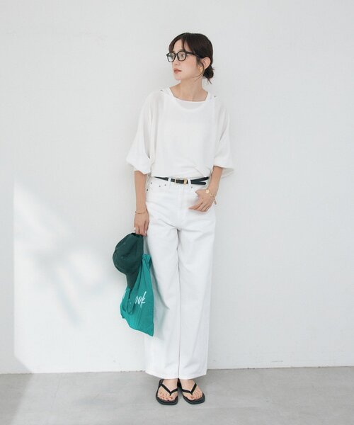 RIVE DROITE(リヴドロワ)の「【A・MONN】【2サイズ展開】フロントナローslimデニム(デニムパンツ・レディース・ブルー/ホワイト/ブラック・38/36)」の4枚目の写真