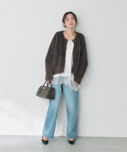 RIVE DROITE(リヴドロワ)の「【A・MONN】【2サイズ展開】フロントナローslimデニム(デニムパンツ・レディース・ブルー/ホワイト/ブラック・38/36)」の19枚目の写真