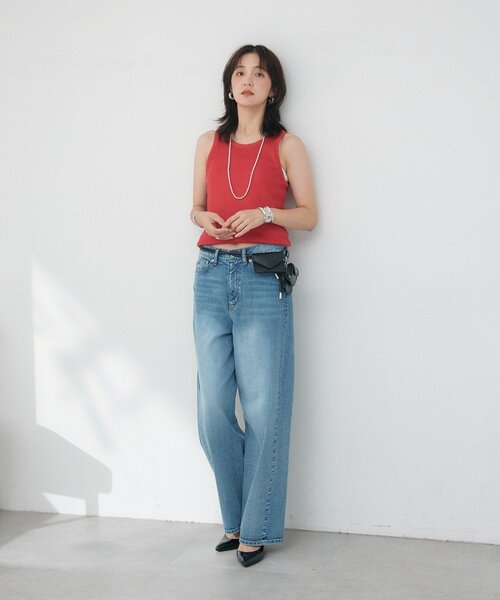 RIVE DROITE(リヴドロワ)の「【A・MONN】【2サイズ展開】フロントナローslimデニム(デニムパンツ・レディース・ブルー/ホワイト/ブラック・38/36)」の21枚目の写真