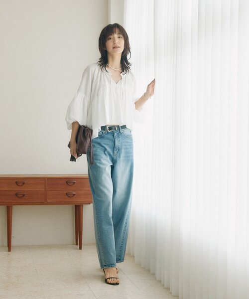 RIVE DROITE(リヴドロワ)の「【A・MONN】【2サイズ展開】フロントナローslimデニム(デニムパンツ・レディース・ブルー/ホワイト/ブラック・38/36)」の12枚目の写真