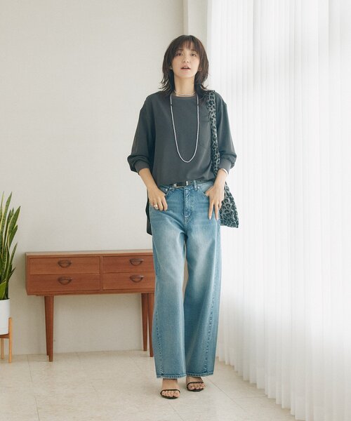 RIVE DROITE(リヴドロワ)の「【A・MONN】【2サイズ展開】フロントナローslimデニム(デニムパンツ・レディース・ブルー/ホワイト/ブラック・38/36)」の13枚目の写真
