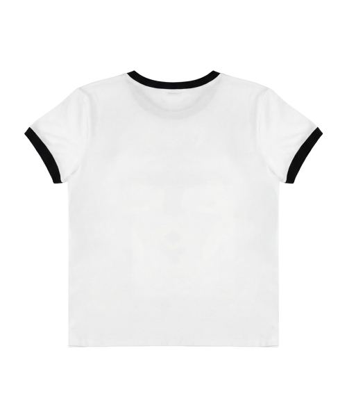 SAINTPAIN（セイントペイン）の「SPスターパッチワーククロップリンガーティーシャツホワイト（Tシャツ/カットソー・レディース・その他・FREE）」の2枚目の写真