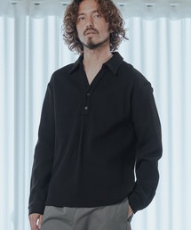 ms6584-Heavy Waffle Skipper Pullover Shirt スキッパープルオーバーシャツ(MGN-263-026)