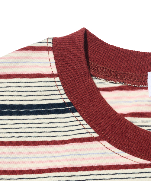 TAILOR STUDIO(テーラースタジオ)の「レトロマルチストライプロングスリーブ(レッド)(Tシャツ/カットソー・レディース・その他・FREE)」の3枚目の写真